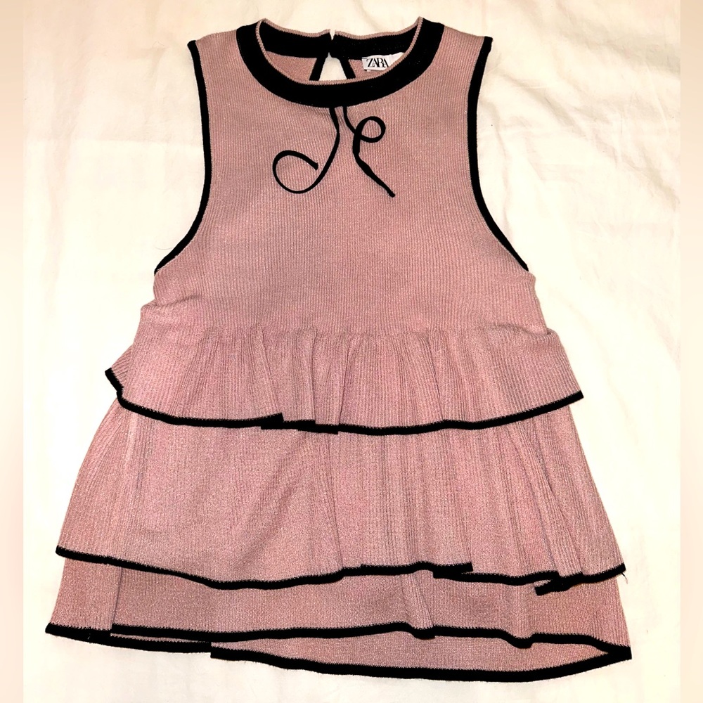 Pink, Ruffles, Zara Top